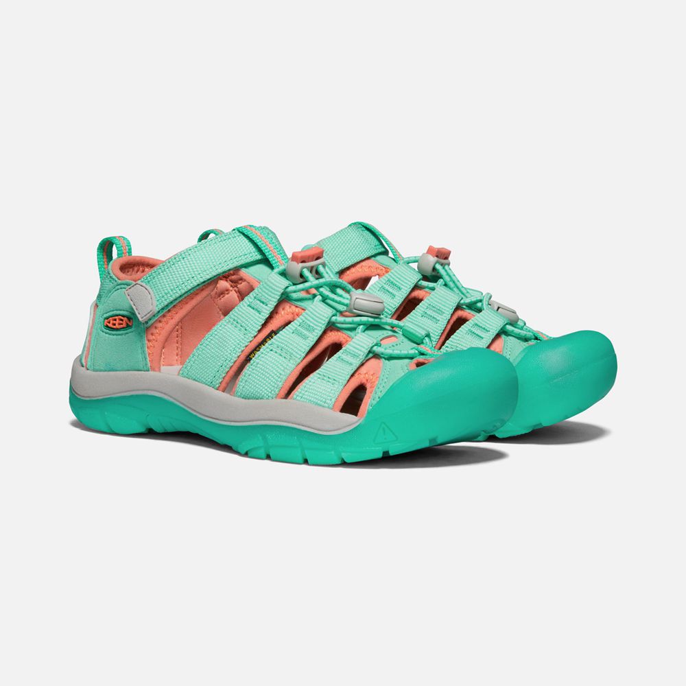 Sandales Keen Enfant Vert/Corail | Newport H2 | OIFBD-6542